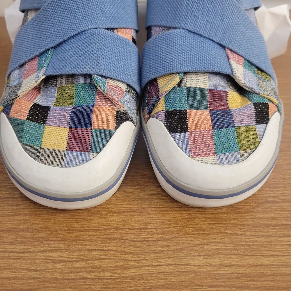 KEEN Size 8 Slip On Flats Checkered Multi Color Sneakers Elastic Ban Closure - Picture 3 of 8